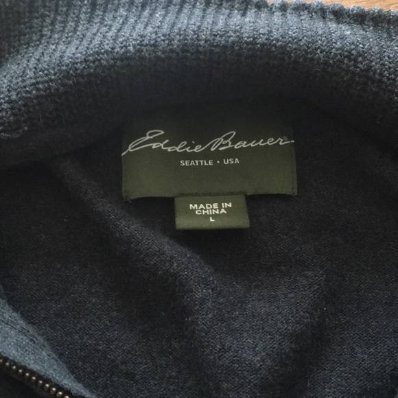 Men's Eddie Bauer Quarter Zip Sweater - Picture 2 of 2
